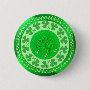 Badge Rond 5 Cm Cercle de shamrock