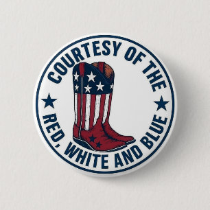 Badge Rond 5 Cm Cercle Patriotique – Courtoisie Rouge, Blanc & Ble