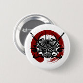 Badge Rond 5 Cm Cercle samouraï simple de sang d'Enso (Devant & derrière)