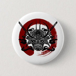 Badge Rond 5 Cm Cercle samouraï simple de sang d'Enso