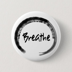 Badge Rond 5 Cm Cercle Zen - Respiration - Boutons de purée de yo