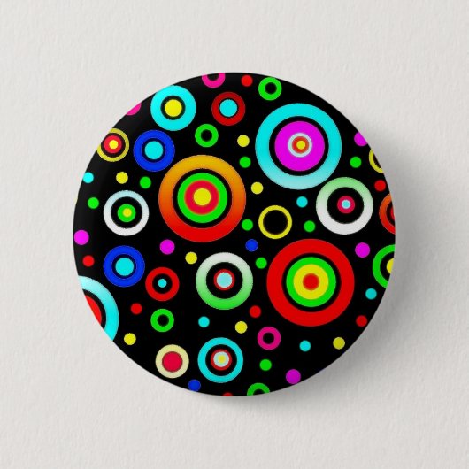 Badge Rond 5 Cm Cercles (Devant)