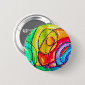 Badge Rond 5 Cm Cercles abstraits (Devant & derrière)