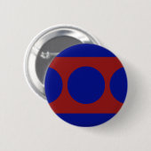Badge Rond 5 Cm Cercles bleus en rouge (Devant & derrière)