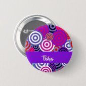 Badge Rond 5 Cm Cercles colorés motif (Devant & derrière)