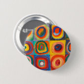 Badge Rond 5 Cm Cercles concentrés Carré de Kandinsky (Devant & derrière)