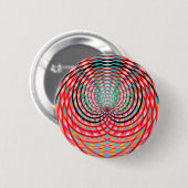Badge Rond 5 Cm Cercles Entrelacés Psychedéliques (Devant & derrière)