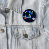 Badge Rond 5 Cm Cercles Kandinsky (En situation)
