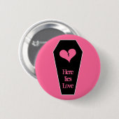 Badge Rond 5 Cm Cercueil de jour anti-Valentines (Devant & derrière)