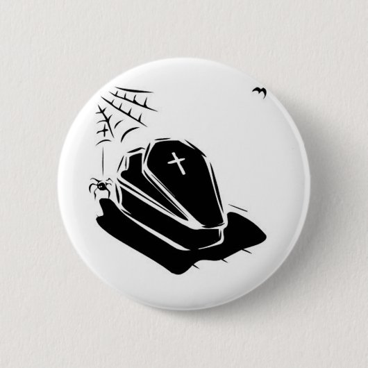 Badge Rond 5 Cm Cercueil de vampire (Devant)