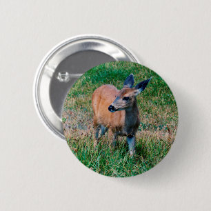 Badge Rond 5 Cm Cerf -