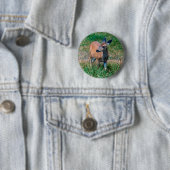 Badge Rond 5 Cm Cerf - (En situation)