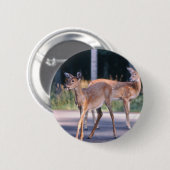 Badge Rond 5 Cm Cerf (Devant & derrière)