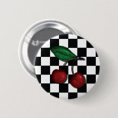 Badge Rond 5 Cm cerise (Devant & derrière)