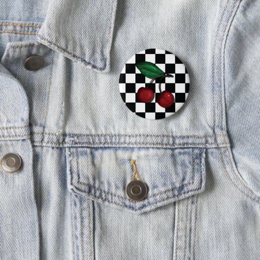 Badge Rond 5 Cm cerise (En situation)