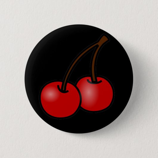 BADGE ROND 5 CM CERISES ! (Devant)