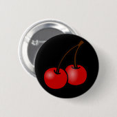 BADGE ROND 5 CM CERISES ! (Devant & derrière)