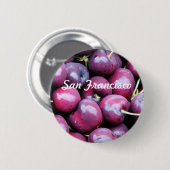 Badge Rond 5 Cm Cerises (Devant & derrière)