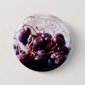 Badge Rond 5 Cm Cerises (Devant)