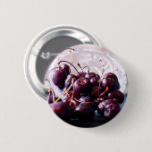 Badge Rond 5 Cm Cerises (Devant & derrière)