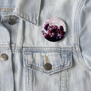 Badge Rond 5 Cm Cerises