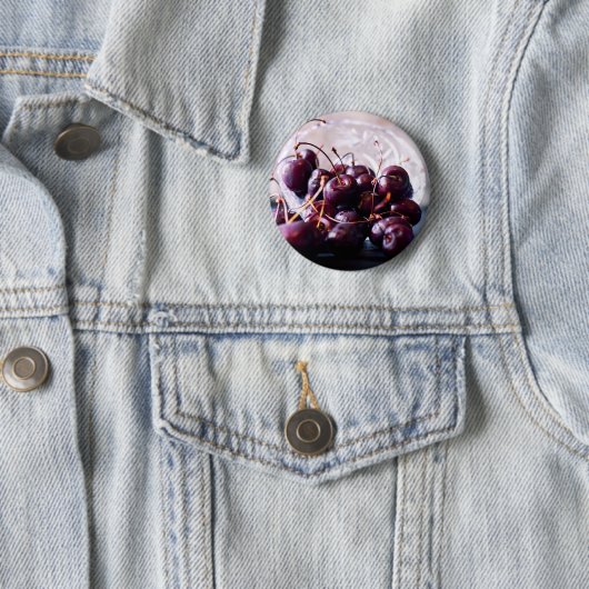 Badge Rond 5 Cm Cerises (En situation)