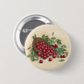 Badge Rond 5 Cm Cerises rouges sucrées (Devant & derrière)