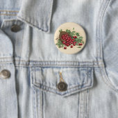 Badge Rond 5 Cm Cerises rouges sucrées (En situation)