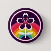 Badge Rond 5 Cm cerisier arc-en-ciel (Devant)