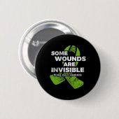 Badge Rond 5 Cm Certaines blessures Invisible Santé mentale Sensib (Devant & derrière)