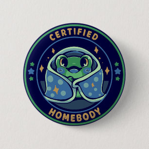 Badge Rond 5 Cm Certifié fainéant à la maison
