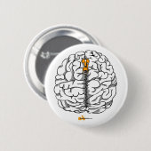 Badge Rond 5 Cm Cerveau (Devant & derrière)