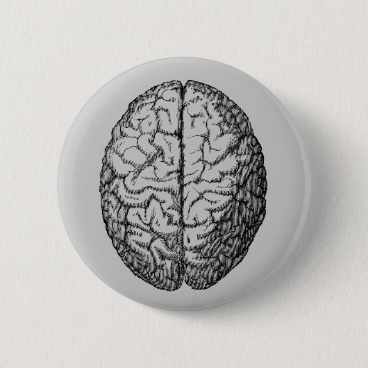 Badge Rond 5 Cm Cerveau (Devant)