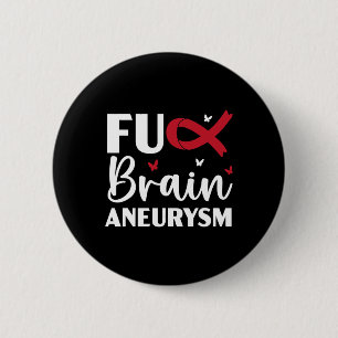 Badge Rond 5 Cm Cerveau Aneurysme Guerrier État Médicale Aneurysme