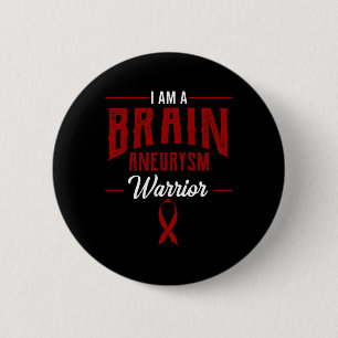 Badge Rond 5 Cm Cerveau Aneurysme Soutien à la sensibilisation