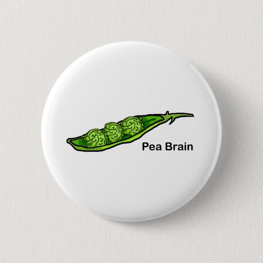 Badge Rond 5 Cm Cerveau de pois (Devant)
