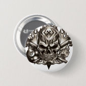 Badge Rond 5 Cm Cerveau d'Eyebrow (Devant & derrière)