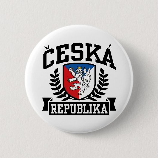 Badge Rond 5 Cm Ceska Republika (Devant)