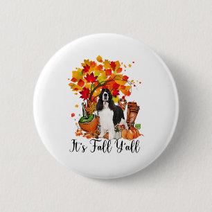 Badge Rond 5 Cm C'est automne Y'all Springer Spaniel Dog Halloween