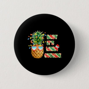 Badge Rond 5 Cm C'est chaud dehors Funny Santa Noël en juillet amu
