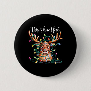 Badge Rond 5 Cm C'Est Comme Ça Que Je Sens Reindeer Rudolph Xmas L