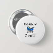 Badge Rond 5 Cm C'est comment je roule (le boguet) (Devant & derrière)