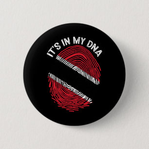 Badge Rond 5 Cm C'est dans mon Adn Trinité-et-Tobago Drapeau Fière