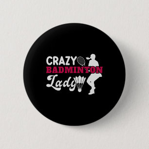 Badge Rond 5 Cm C'est dans mon Dna Dminton Shuttle Racket Dminton