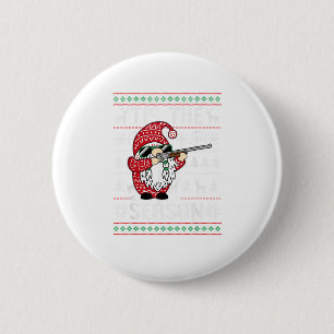 Badge Rond 5 Cm C'Est La Saison Deer Gnome Reindeer Noël