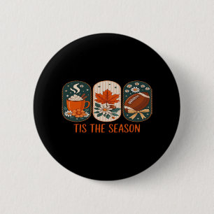 Badge Rond 5 Cm C'Est La Saison Football Jour, Automne Automne