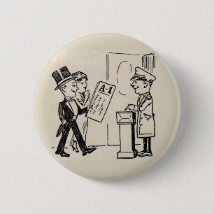 Badge Rond 5 Cm C'est le Billet - 1920 dessin animé de théâtre