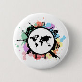 Badge Rond 5 Cm C'est le temps de déplacement (Devant)