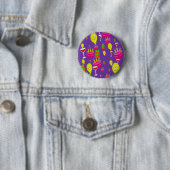 Badge Rond 5 Cm C'est l'heure de la fête (En situation)
