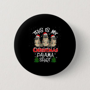 Badge Rond 5 Cm C'est ma chemise de pyjama de Noël Platypus Animal